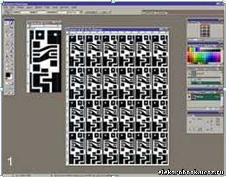 Рисунок печатной платы готовится на компьютере в любой графической